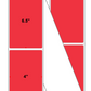 Fanfolded - 4 X 6.5 Premium Paper Direct Thermal Label - PMS 032 Red 32 - Permanent