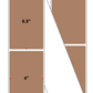 Fanfolded - 4 X 6.5 Premium Paper Thermal Transfer Label - PMS 479 Brown 479 - Permanent