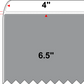4 X 6.5 Premium Paper Thermal Transfer Label - Perforated - PMS Cool Gray 7 (Dark) Gray 7 - 8" Roll - Permanent