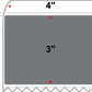 4 X 3 Premium Paper Thermal Transfer Label - Perforated - PMS Cool Gray 9 (Very Dark) Gray 9 - 4" Roll - Permanent