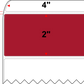 4 X 2 Premium Paper Thermal Transfer Label - Perforated - PMS 187 Dark Red 187 - 4" Roll - Permanent
