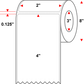 2 X 4 Premium Paper Thermal Transfer Label - Perforated - White - 8" Roll - Permanent