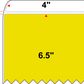 4 X 6.5 Premium Paper Direct Thermal Label - Perforated - PMS 3955 Yellow/Green 3955 - 8" Roll - Permanent
