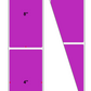 Fanfolded - 4 X 8 Premium Paper Thermal Transfer Label - Pantone Purple Pantone Purple - Permanent