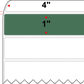 4 X 1 Premium Paper Thermal Transfer Label - Perforated - PMS 349 Forest Green 349 - 8" Roll - Permanent