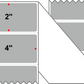 Fanfolded - 4 X 2 Premium Paper Direct Thermal Label - PMS Cool Gray 5 (Medium) Gray 5 - Permanent