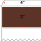 4 X 2 Premium Paper Thermal Transfer Label - Perforated - PMS 4695 Dark Brown 4695 - 8" Roll - Permanent