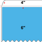 4 X 6 Premium Paper Thermal Transfer Label - Perforated - PMS 298 Medium Blue 298 - 4" Roll - Permanent