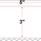 5 X 3 Economy Paper Thermal Transfer Label - Perforated - White - 8" Roll - Permanent