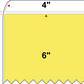 4 X 6 Premium Paper Direct Thermal Label - Perforated - PMS 100 Light Yellow 100 - 8" Roll - Permanent