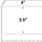 4 X 2.5 Premium Paper Thermal Transfer Label - No Perf - White - 8" Roll - Permanent