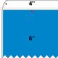 4 X 6 Premium Paper Direct Thermal Label - Perforated - Process Blue Process Blue - 8" Roll - Permanent
