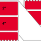 Fanfolded - 4 X 2 Premium Paper Direct Thermal Label - PMS 185 Red 185 - Permanent