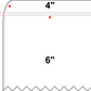 4 X 6 Polypropylene Thermal Transfer Label - Perforated - White - 8" Roll - Permanent