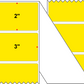 Fanfolded - 3 X 2 Premium Paper Thermal Transfer Label - Fluorescent Yellow 803 - Permanent