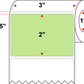 3 X 2 Premium Paper Direct Thermal Label - Perforated - PMS 365 Light Green/Yellow 365 - 4" Roll - Permanent