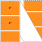Fanfolded - 4 X 3 Premium Paper Thermal Transfer Label - PMS 1495 Orange/Peach 1495 - Permanent