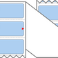 Fanfolded - 4 X 1 Premium Paper Thermal Transfer Label - PMS 277 Light Blue 277 - Permanent