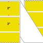 Fanfolded - 3 X 2 Premium Paper Thermal Transfer Label - PMS 3955 Yellow/Green 3955 - Permanent