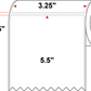 3.25 X 5.50 Premium Paper Thermal Transfer Label - Perforated - White - 8" Roll - Permanent