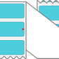 Fanfolded - 4 X 1 Premium Paper Direct Thermal Label - PMS 3105 Light Aqua 3105 - Permanent