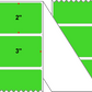 Fanfolded - 3 X 2 Premium Paper Thermal Transfer Label - Fluorescent Green 802 - Permanent