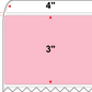 4 X 3 Premium Paper Thermal Transfer Label - Perforated - PMS 182 Pink 182 - 4" Roll - Permanent
