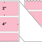 Fanfolded - 4 X 2 Premium Paper Thermal Transfer Label - PMS 182 Pink 182 - Permanent
