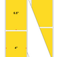 Fanfolded - 4 X 6.5 Premium Paper Thermal Transfer Label - PMS 115 Yellow/Orange 115 - Permanent