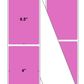 Fanfolded - 4 X 6.5 Premium Paper Thermal Transfer Label - PMS 2385 Purple/Red 2385 - Permanent