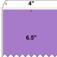 4 X 6.5 Premium Paper Direct Thermal Label - Perforated - PMS 2577 Light Violet 2577 - 8" Roll - Permanent