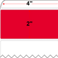 4 X 2 Premium Paper Thermal Transfer Label - Perforated - Red 185 - 8" Roll - Permanent