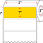 3 X 1 Premium Paper Direct Thermal Label - Perforated - Yellow Pantone Yellow - 8" Roll - Permanent