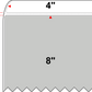 4 X 8 Premium Paper Thermal Transfer Label - Perforated - PMS Cool Gray (Light) Gray Light - 8" Roll - Permanent