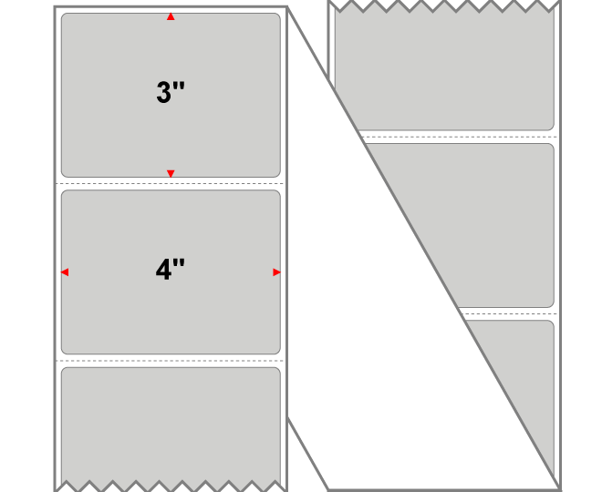 Fanfolded - 4 X 3 Premium Paper Direct Thermal Label - PMS Cool Gray 2 Cool Gray 2 - Permanent