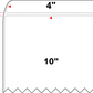 4 X 10 Premium Paper Thermal Transfer Label - Perforated - White - 8" Roll - Permanent