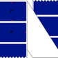 Fanfolded - 3 X 2 Premium Paper Thermal Transfer Label - PMS Reflex Blue Reflex Blue - Permanent