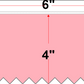 6 X 4 Premium Paper Thermal Transfer Label - Perforated - Pink 176 - 8" Roll - Permanent