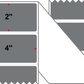 Fanfolded - 4 X 2 Premium Paper Direct Thermal Label - PMS Cool Gray 9 (Very Dark) Gray 9 - Permanent