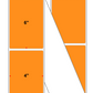 Fanfolded - 4 X 6 Premium Paper Direct Thermal Label - PMS 1495 Orange/Peach 1495 - Permanent