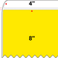 4 X 8 Premium Paper Thermal Transfer Label - Perforated - Fluorescent Yellow 803 - 8" Roll - Permanent