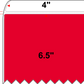 4 X 6.5 Premium Paper Direct Thermal Label - Perforated - PMS 185 Red 185 - 8" Roll - Permanent