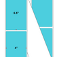 Fanfolded - 4 X 6.5 Premium Paper Thermal Transfer Label - PMS 3105 Light Aqua 3105 - Permanent