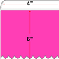4 X 6 Economy Paper Direct Thermal Label - Perforated - FL Pink 806 - 8" Roll - Permanent