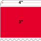 4 X 3 Premium Paper Thermal Transfer Label - Perforated - Red 185 - 8" Roll - Permanent