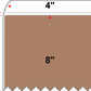 4 X 8 Premium Paper Thermal Transfer Label - Perforated - PMS 479 Brown 479 - 8" Roll - Permanent