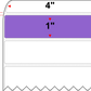 4 X 1 Premium Paper Thermal Transfer Label - Perforated - PMS 265 Medium Violet 265 - 8" Roll - Permanent