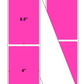 Fanfolded - 4 X 6.5 Premium Paper Thermal Transfer Label - Fluorescent Pink 806 - Permanent