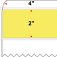 4 X 2 Premium Paper Thermal Transfer Label - Perforated - PMS 100 Light Yellow 100 - 8" Roll - Permanent