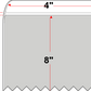 4 X 8 Premium Paper Direct Thermal Label - Perforated - PMS Cool Gray 2 Cool Gray 2 - 8" Roll - Permanent